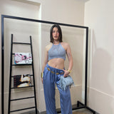 Pantalone satin
