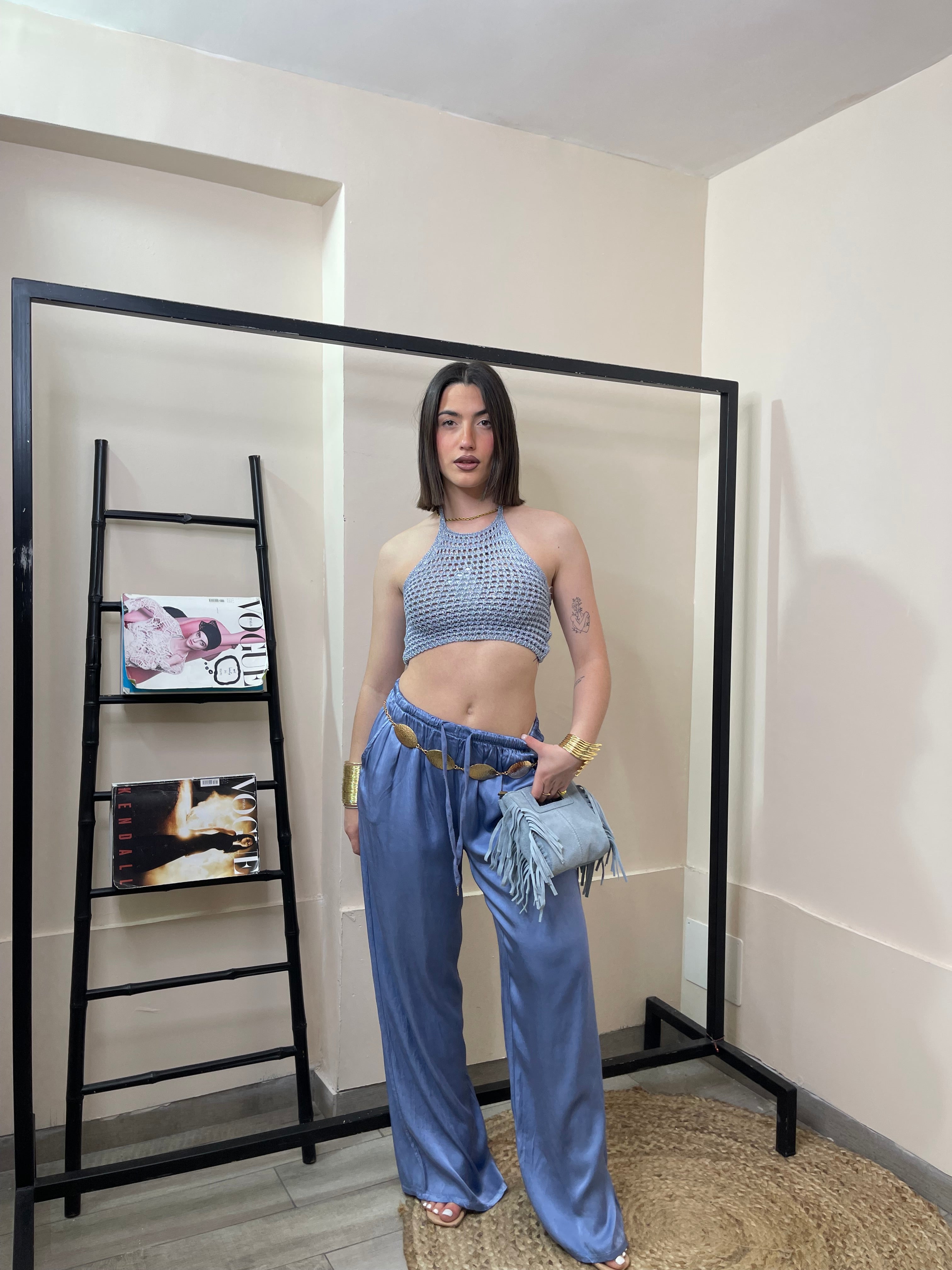 Pantalone satin
