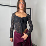 Maglia macramè black