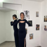 Abito skim nero