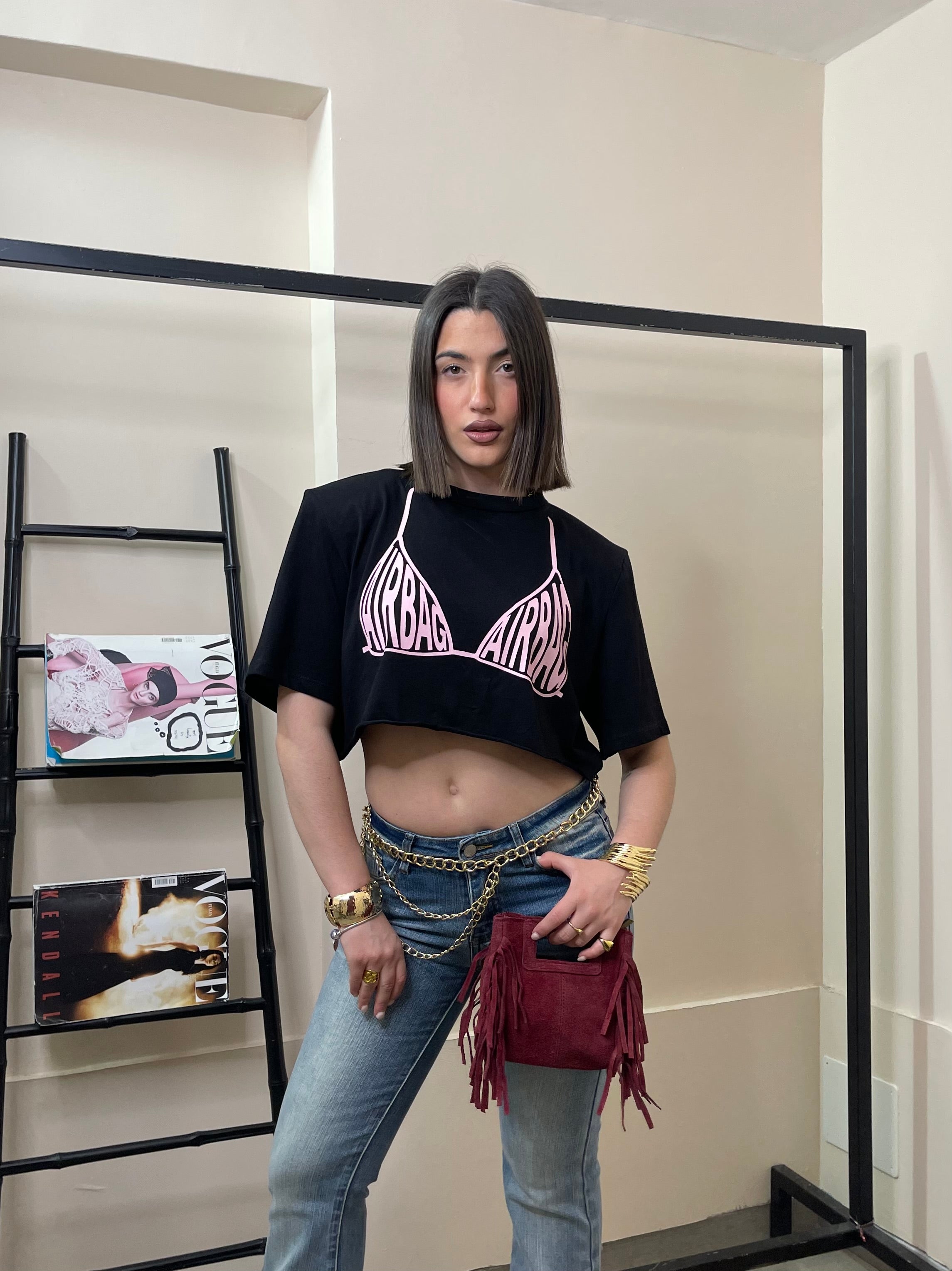 Maglia air bag crop