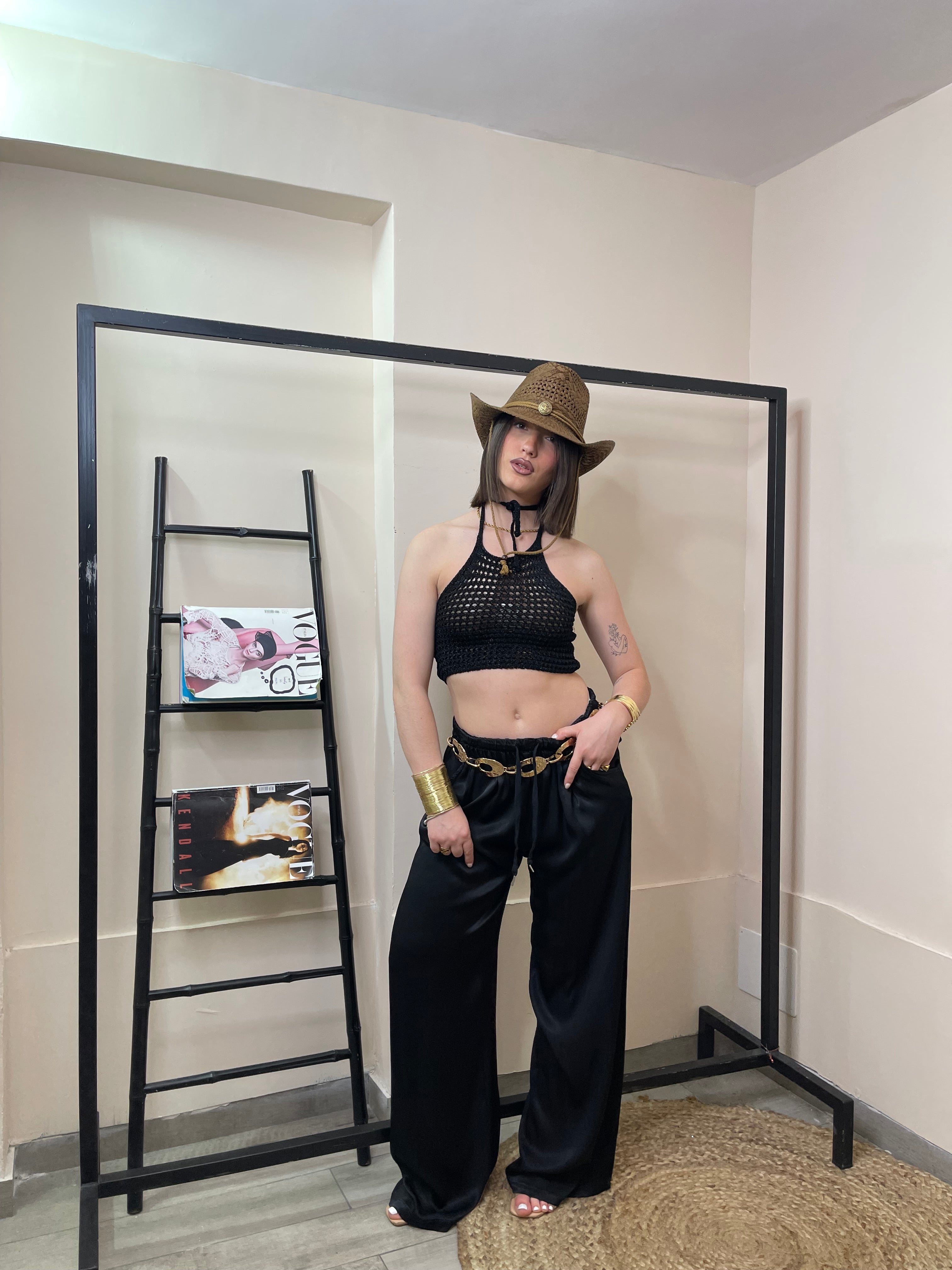 Pantalone satin