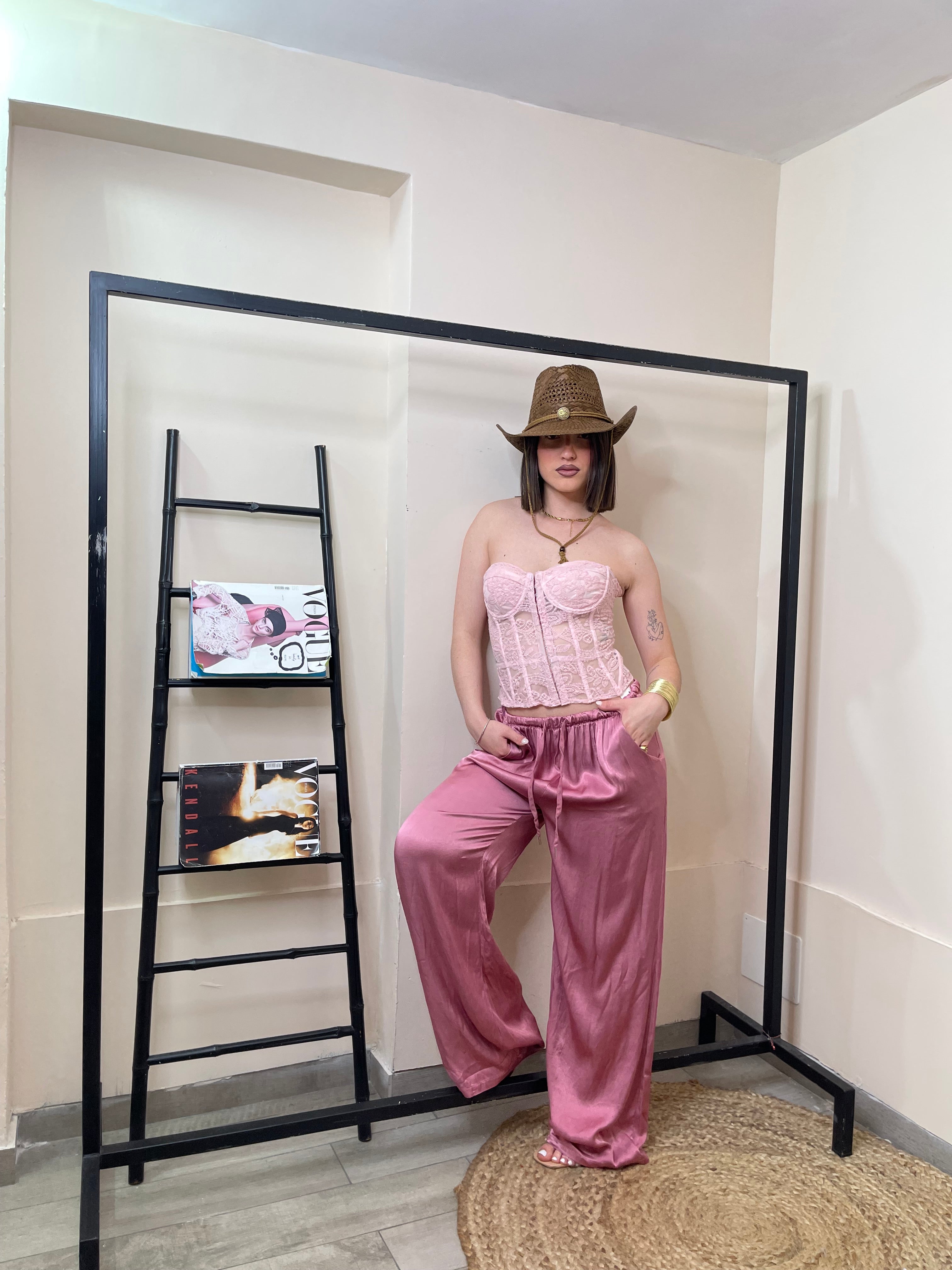 Pantalone satin