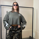 Felpa crop hollywood