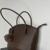 BAG POMPON BROWN