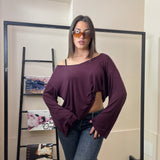 Maglia velata scollo a V