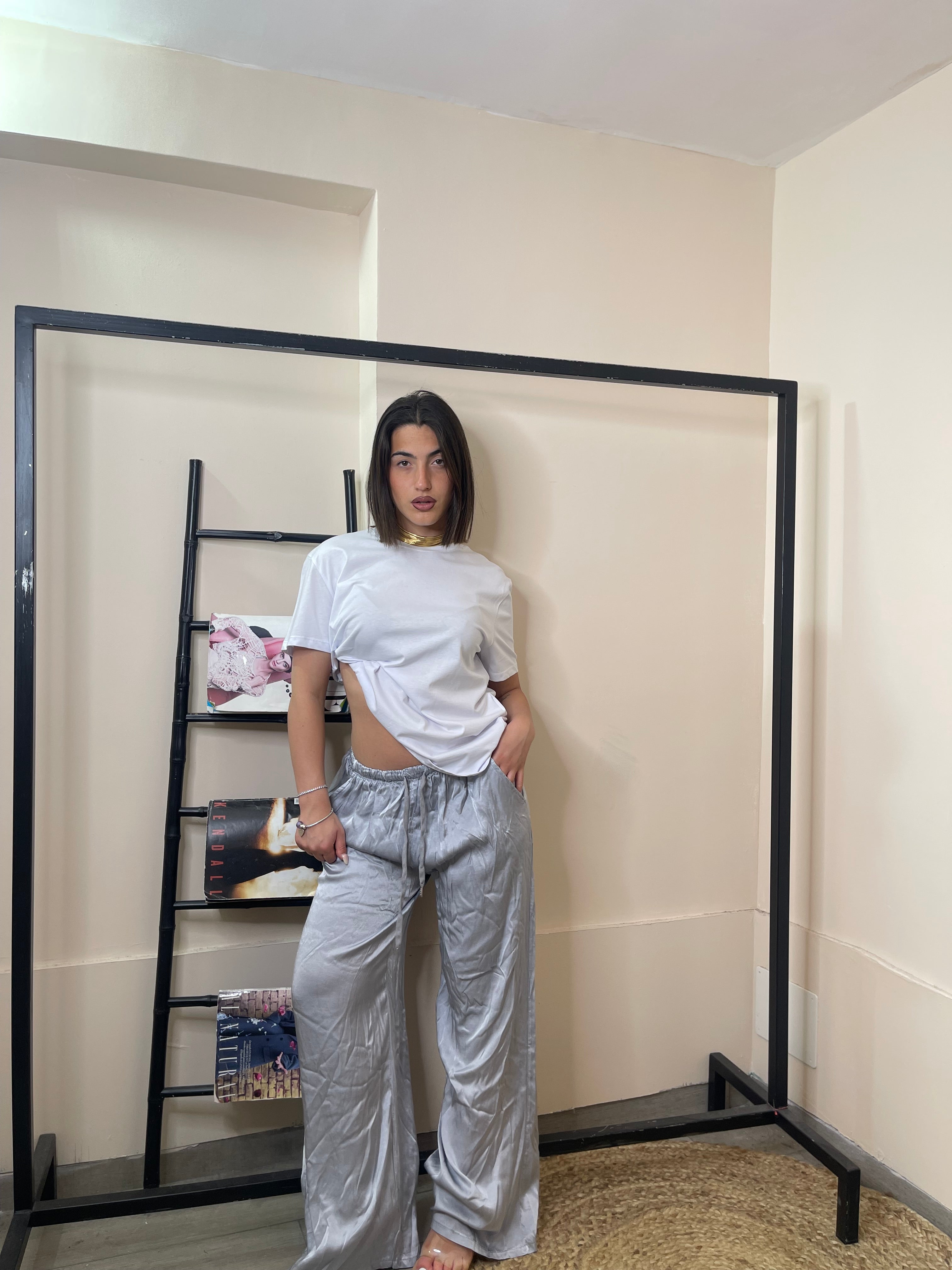 Pantalone satin