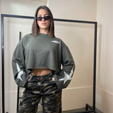 Felpa crop hollywood