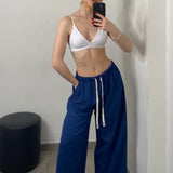 Pantalaccio lino blu navy
