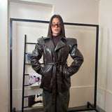 Jacket lungo ecopelle