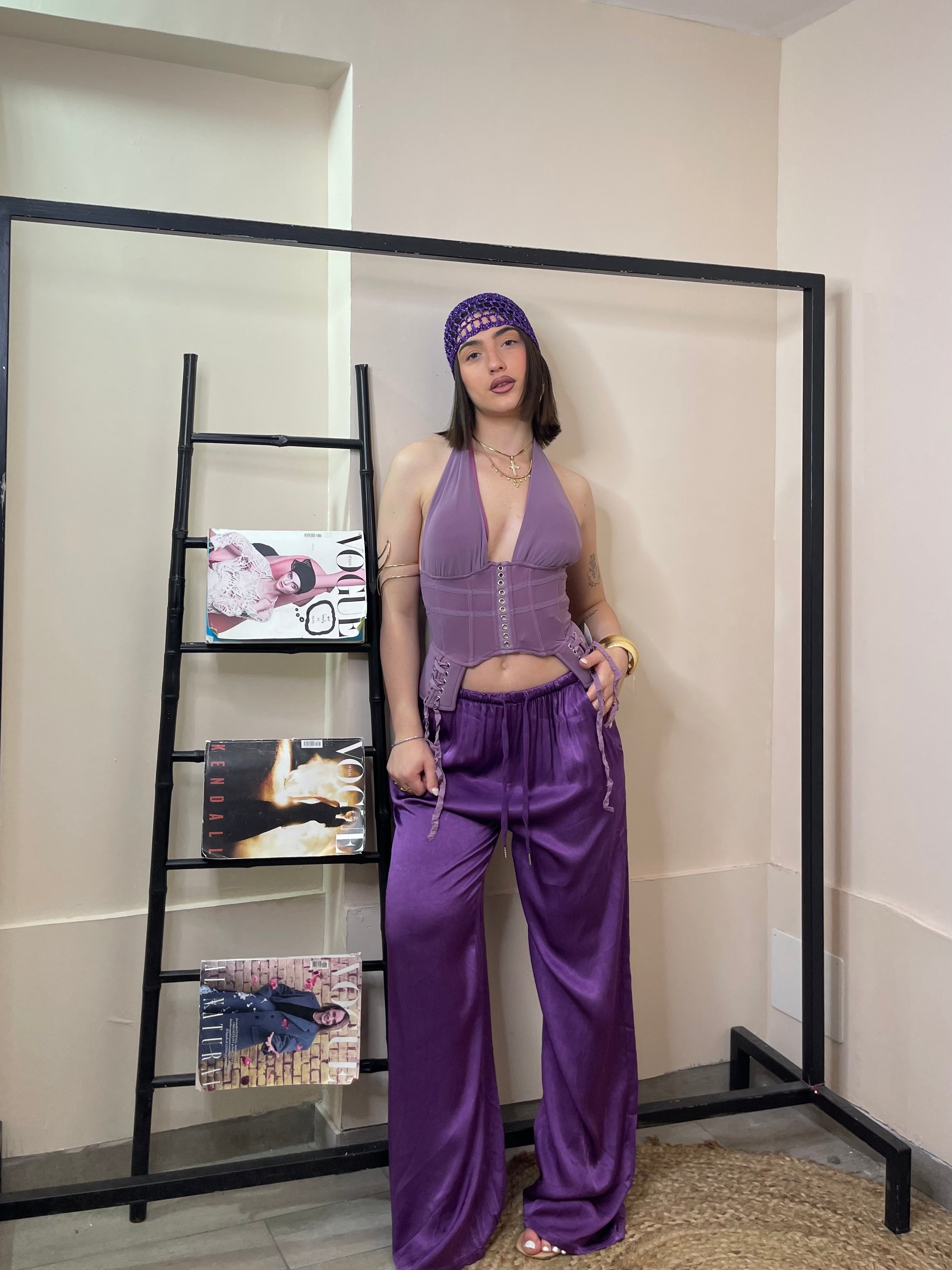 Pantalone satin