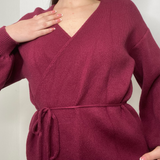 CARDIGAN FILO BORDEAUX