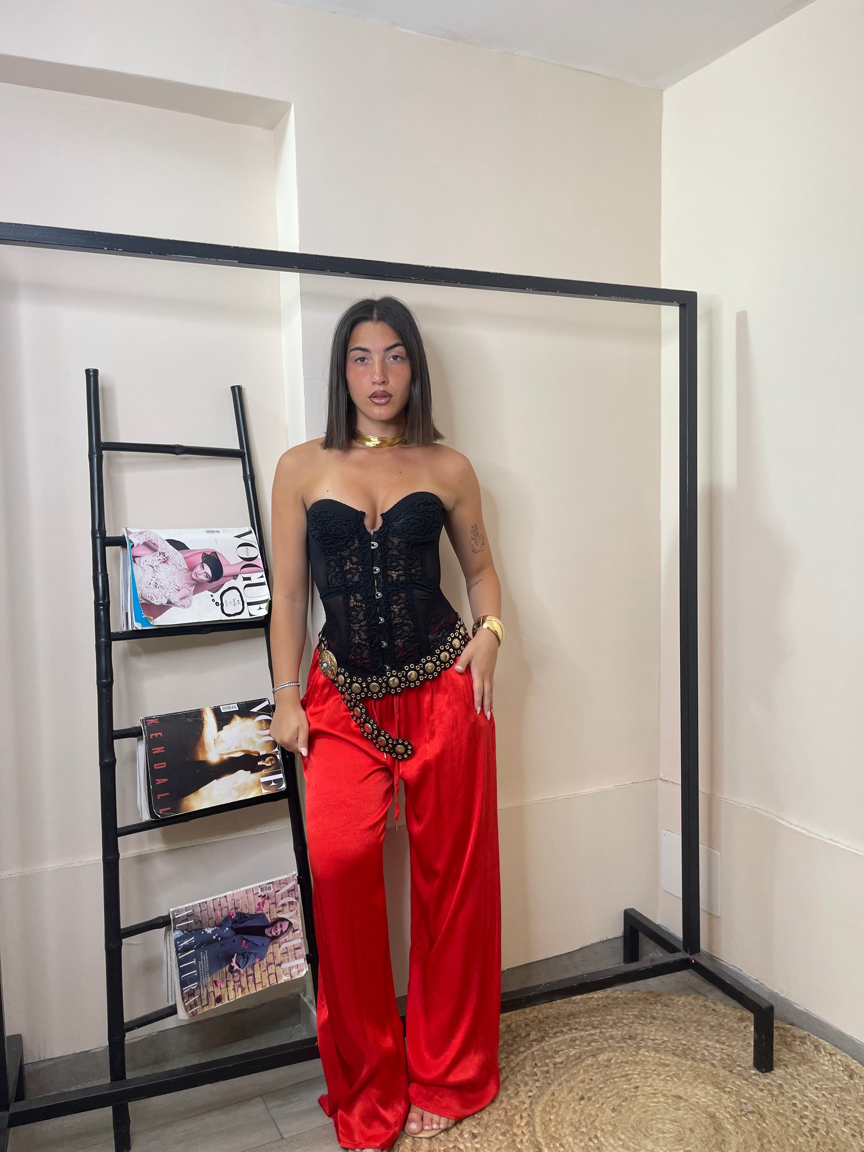 Pantalone satin