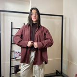 Camicia quadri bordeaux