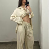 Coordinato lino beige