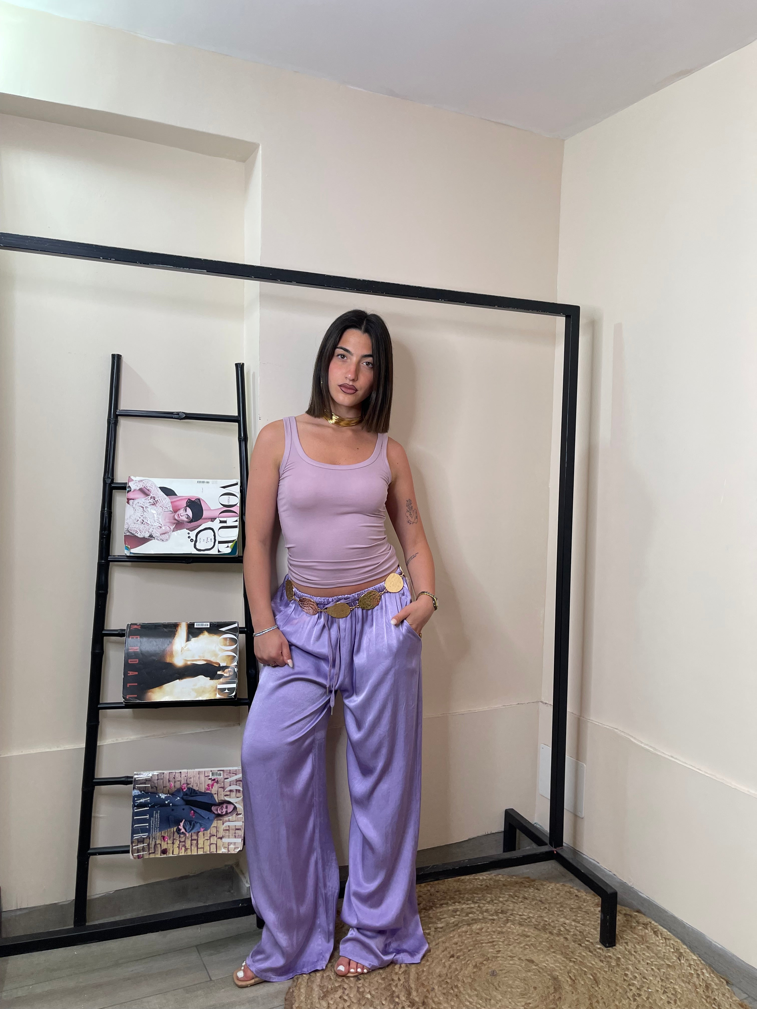Pantalone satin