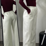 PANTALONE USA BIANCO