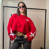 Felpa crop hollywood