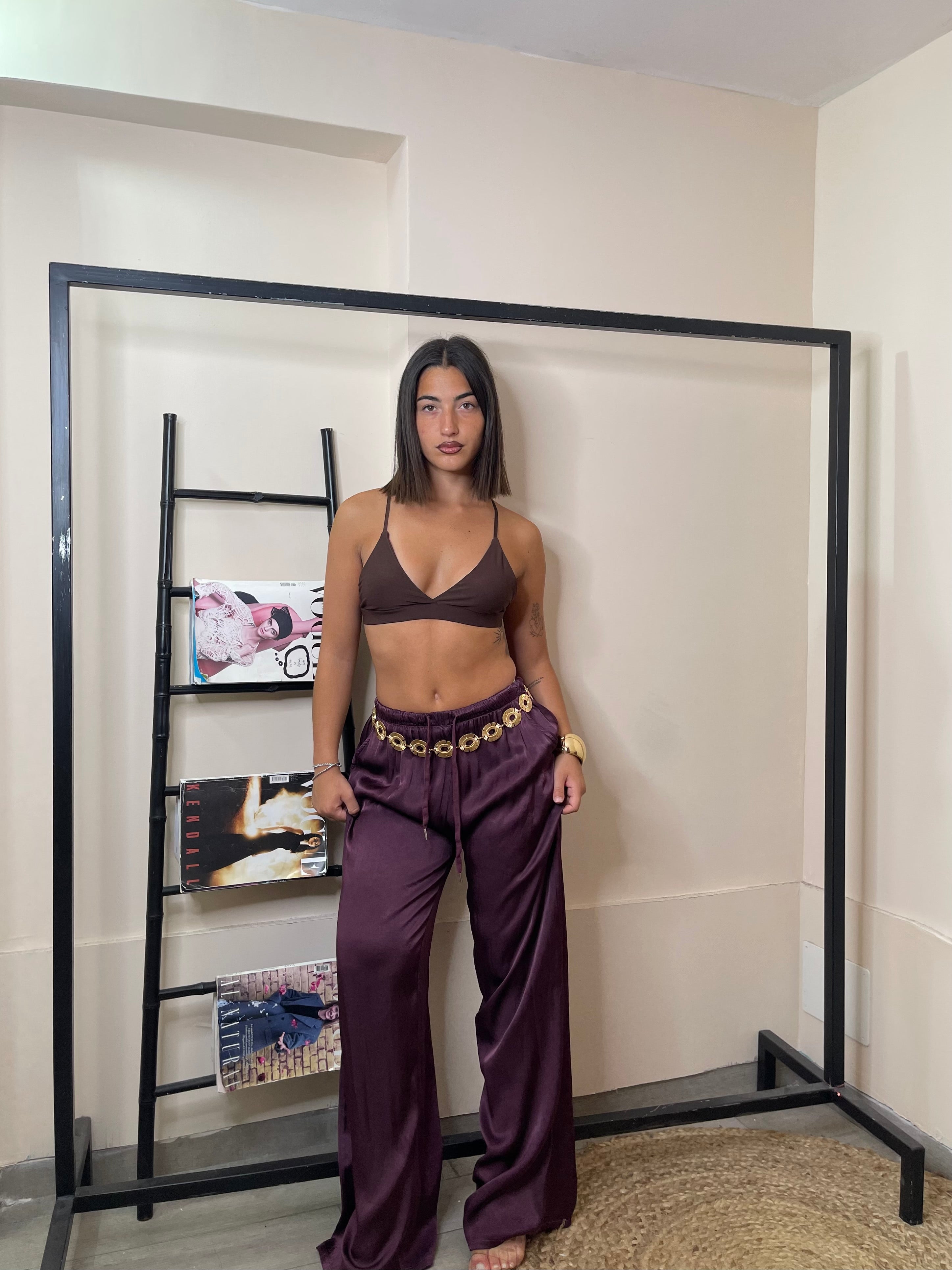Pantalone satin