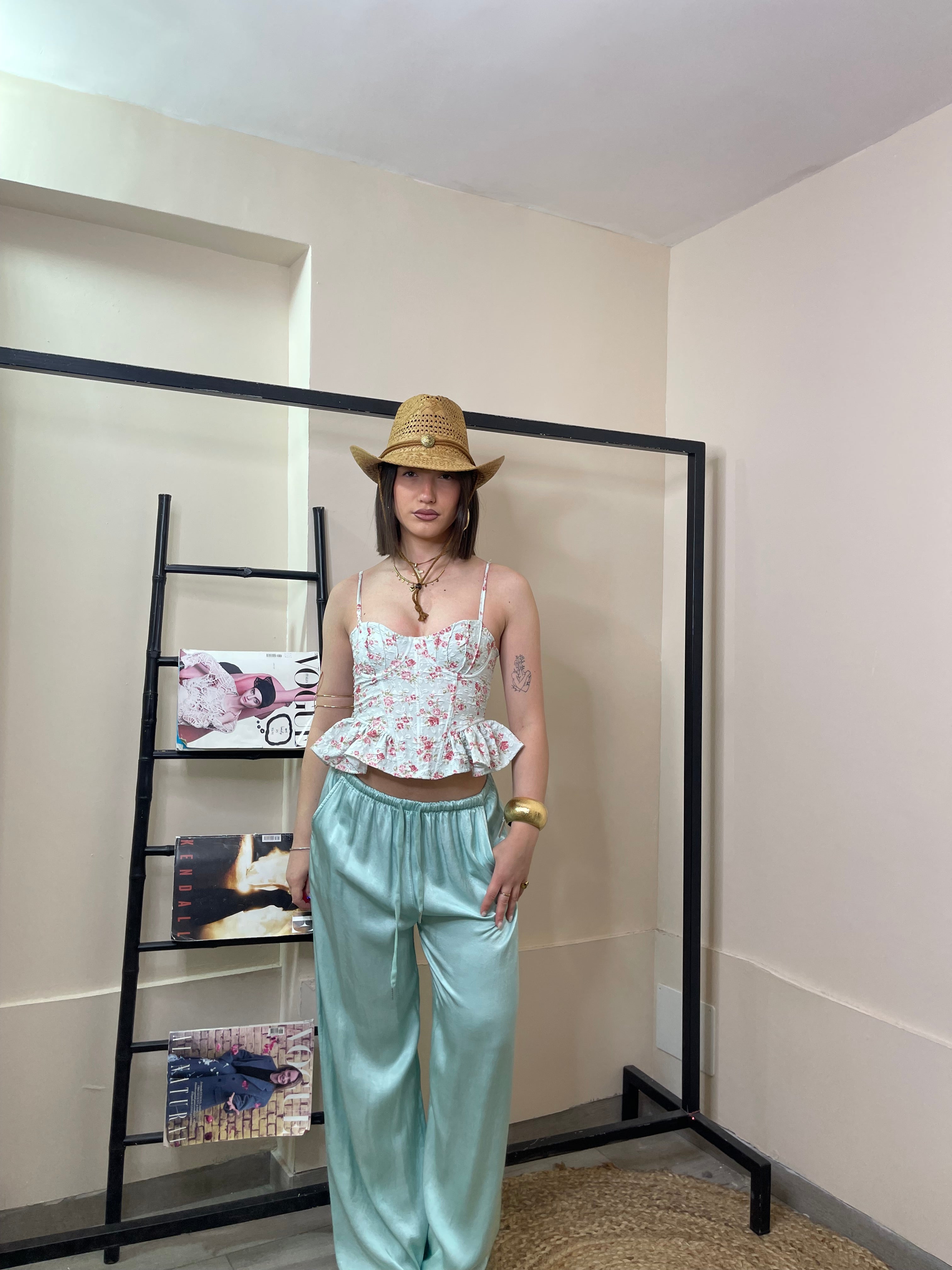 Pantalone satin