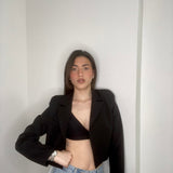 Giacca crop black