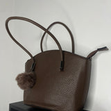 BAG POMPON BROWN