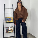 Jeans stringhe