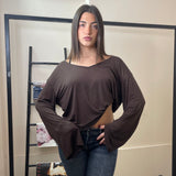 Maglia velata scollo a V