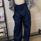Pantalone vita alta acetato