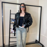 Jacket pelle due colori