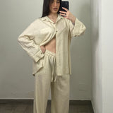 Coordinato lino beige