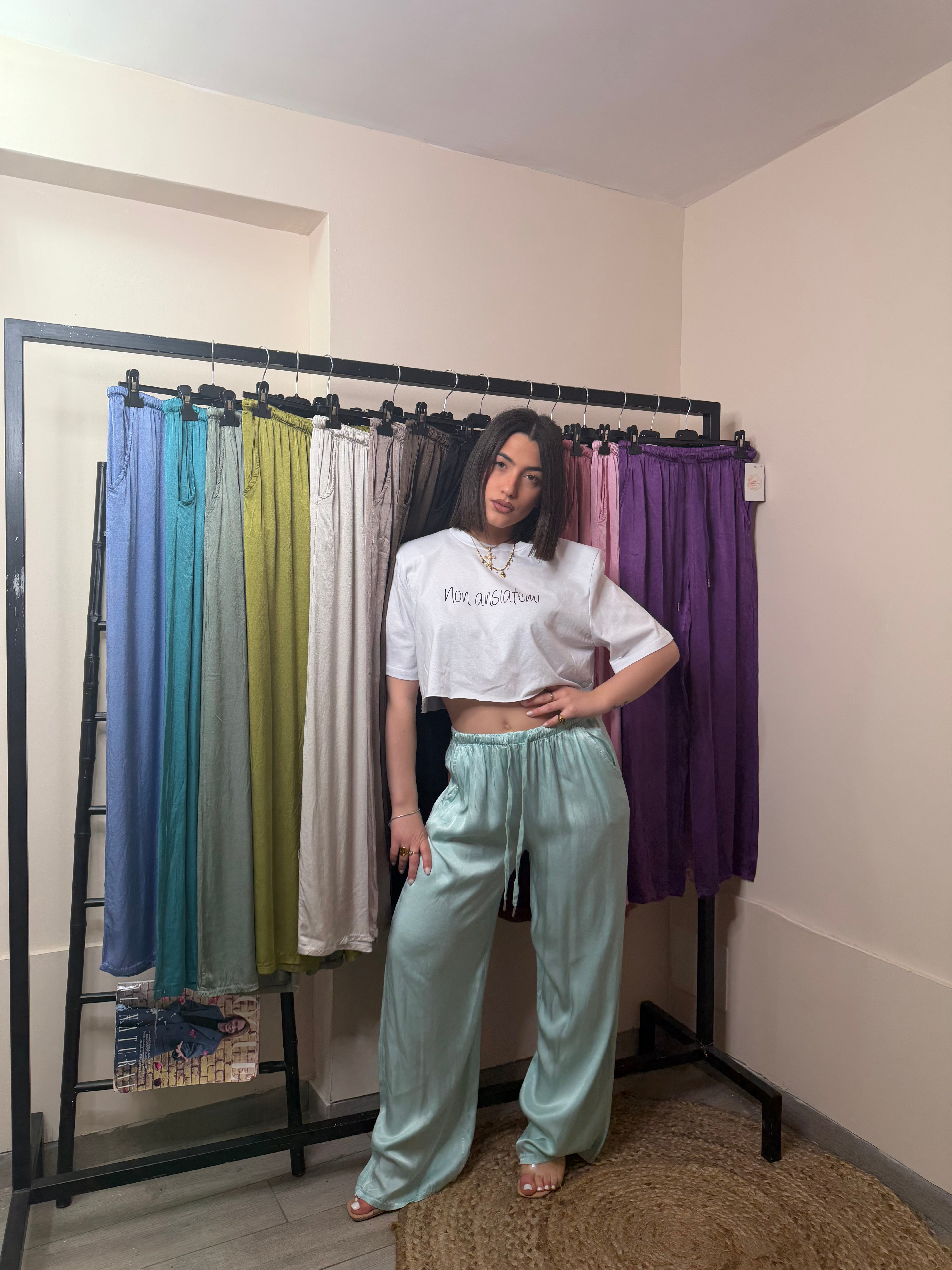 Pantalone satin