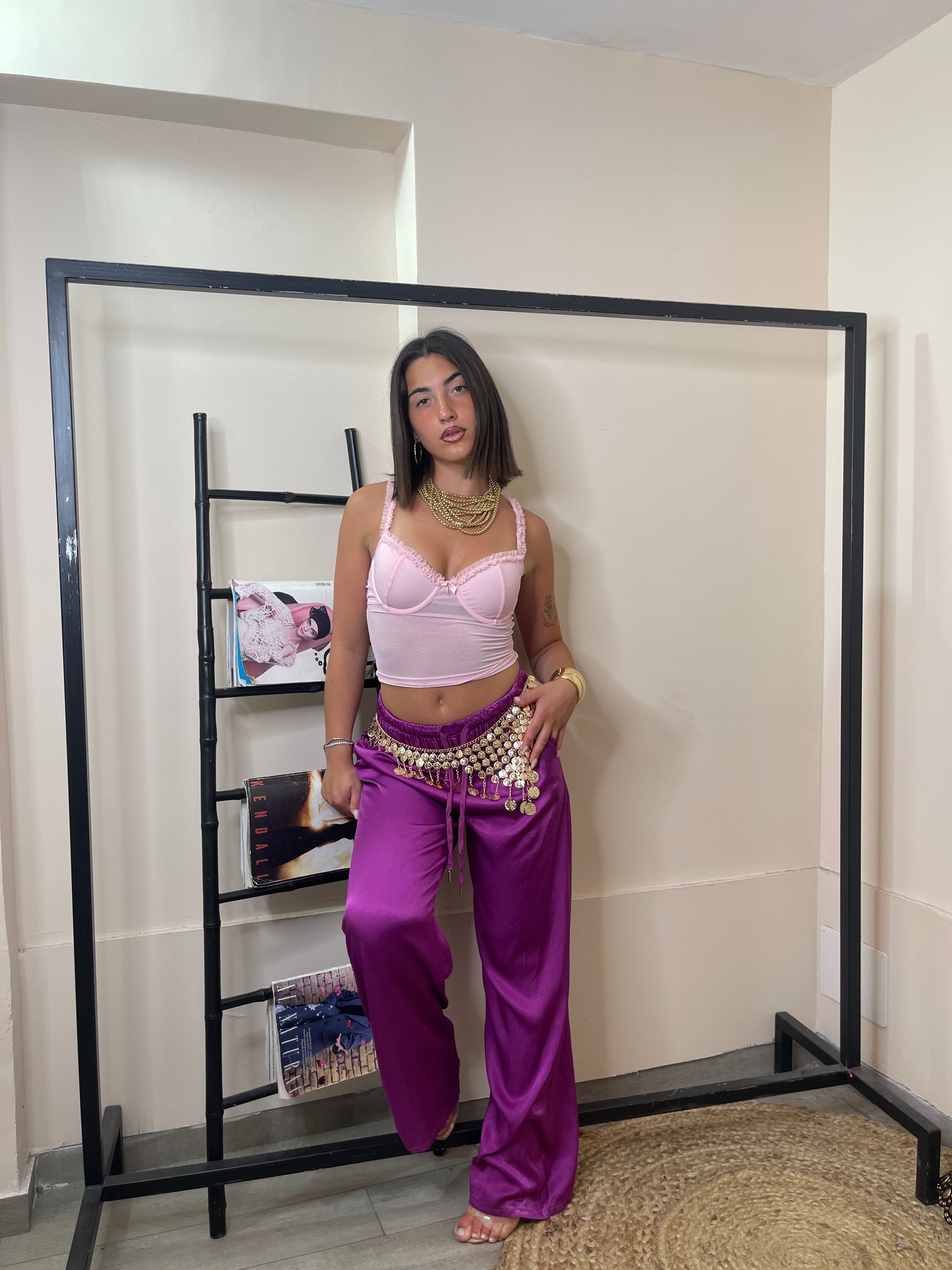 Pantalone satin