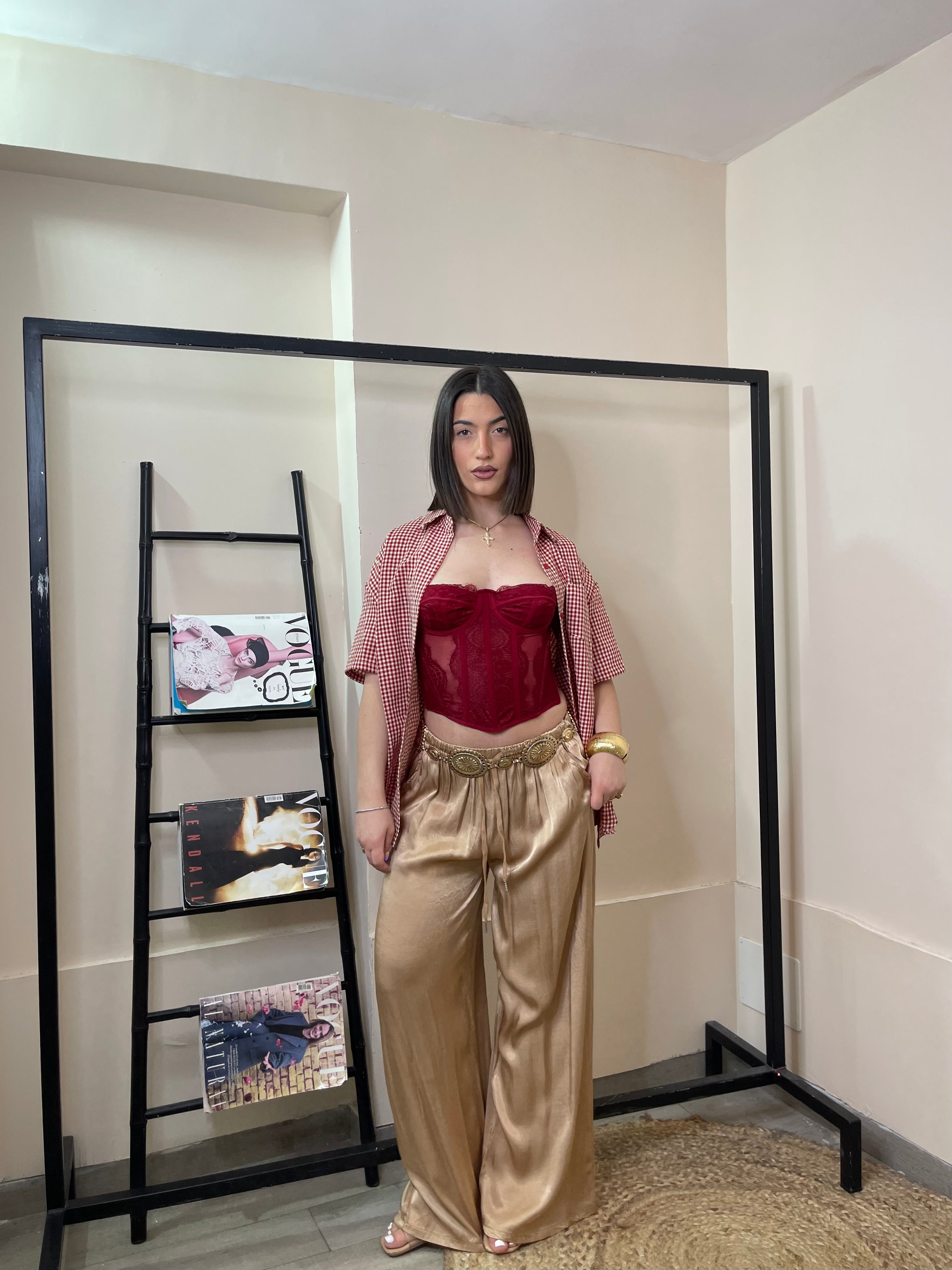 Pantalone satin