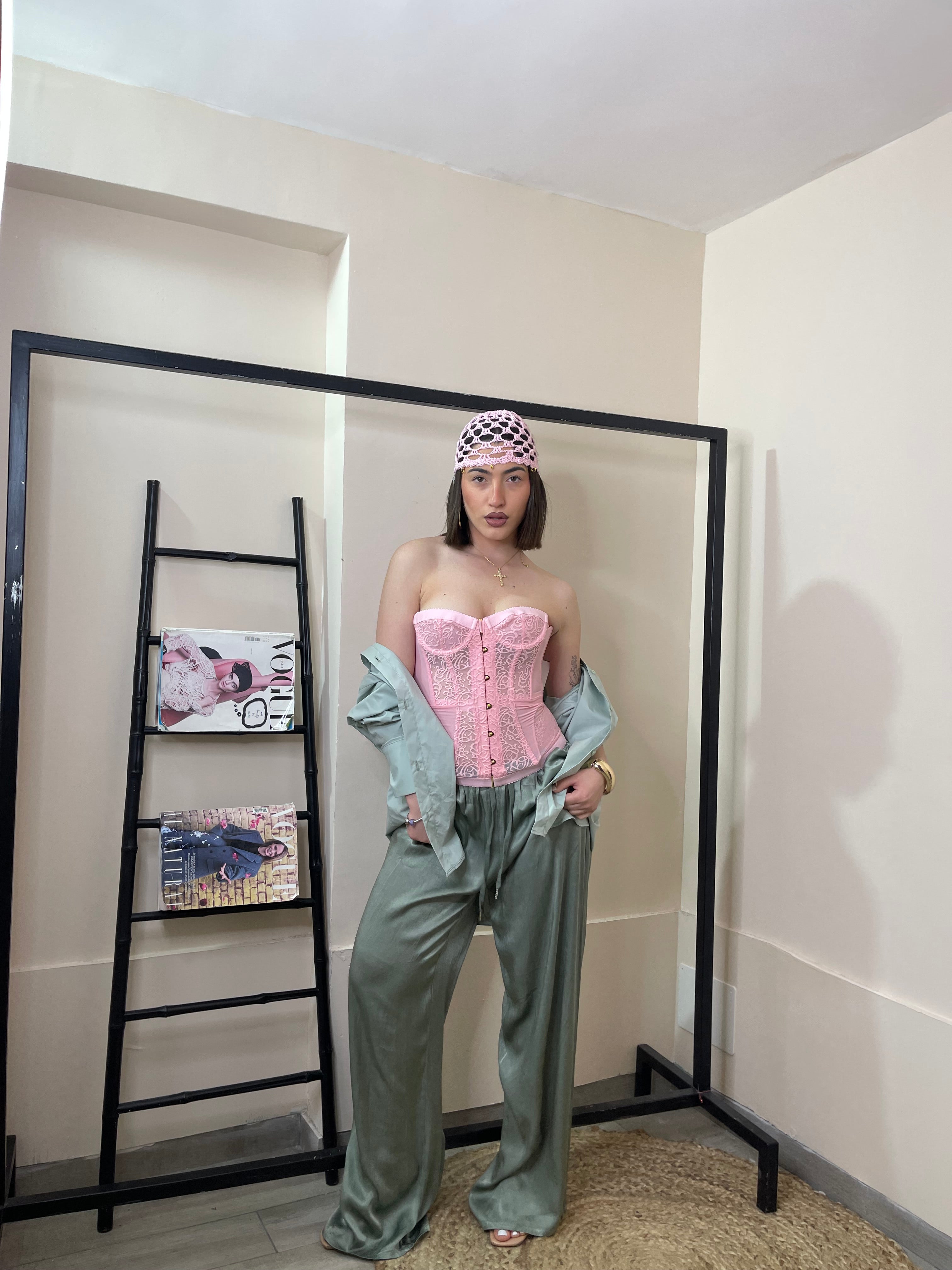 Pantalone satin