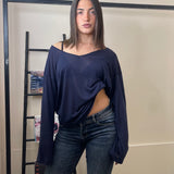 Maglia velata scollo a V